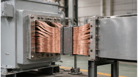 Transformer busduct interface and flexible connection